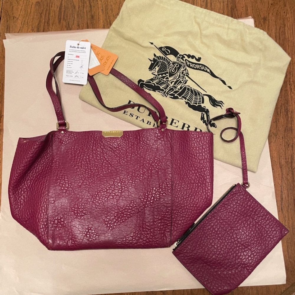 Authentic Burberry Leather Tote